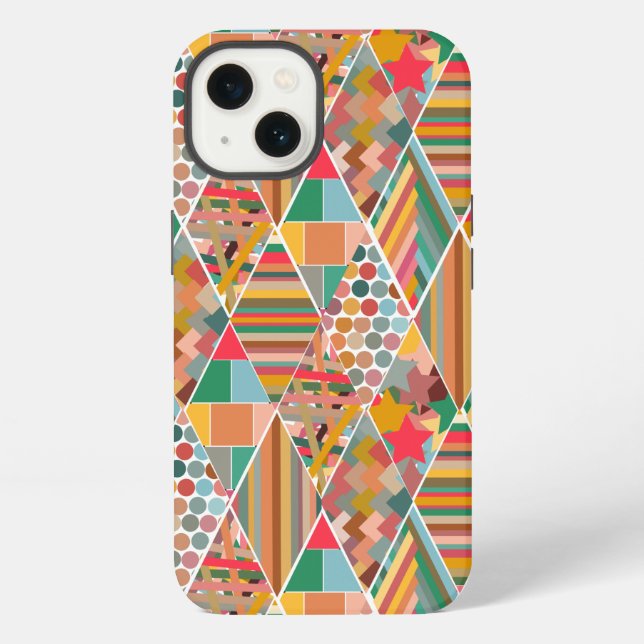 Boho Crazy Quilt iPhone Case (Back)
