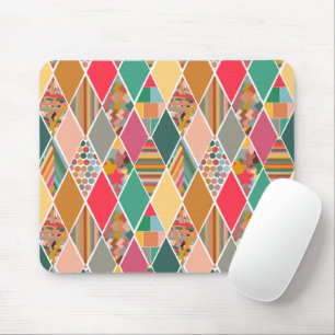 Boho Crazy Quilt Mouse Mat