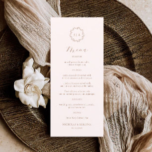 Boho Cream and Terracotta Fall Wedding Menu