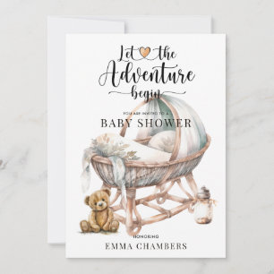 Boho Crib Baby Shower Invitation