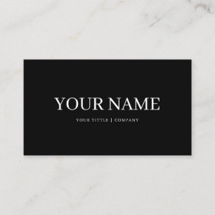 Boho Custom Black Simple Business Card