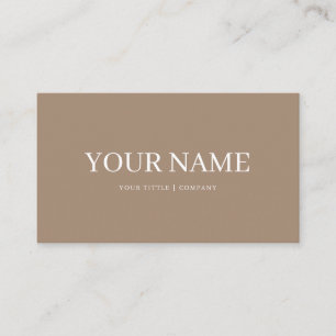 Boho Custom Brown Simple Business Card