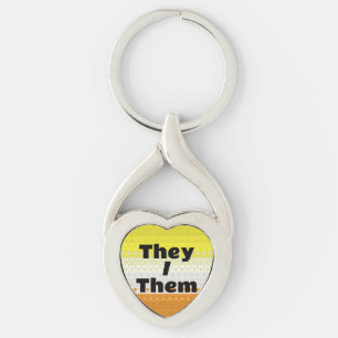Boho Customisable Pronoun Maverique Pride Flag Key Ring