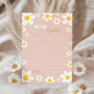 Boho Daisy Bloom Time Capsule Note Message Card