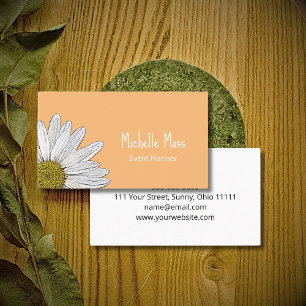 Boho Daisy Botanical Whimsical  Business Card