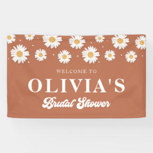 Boho Daisy Bridal Shower Welcome Banner