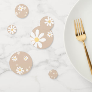 Boho Daisy Floral Baby Shower Confetti