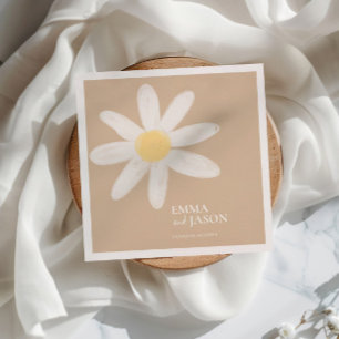 Boho Daisy Floral Napkins