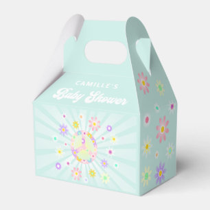 Boho Daisy Girl Baby Shower Favour Box
