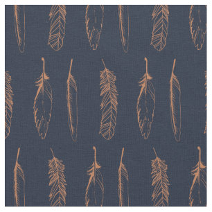 boho dark dreamy feather hippie spiritual pattern fabric