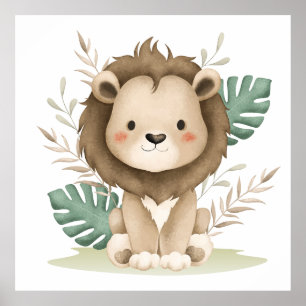 Boho Decor Lion &Leaves