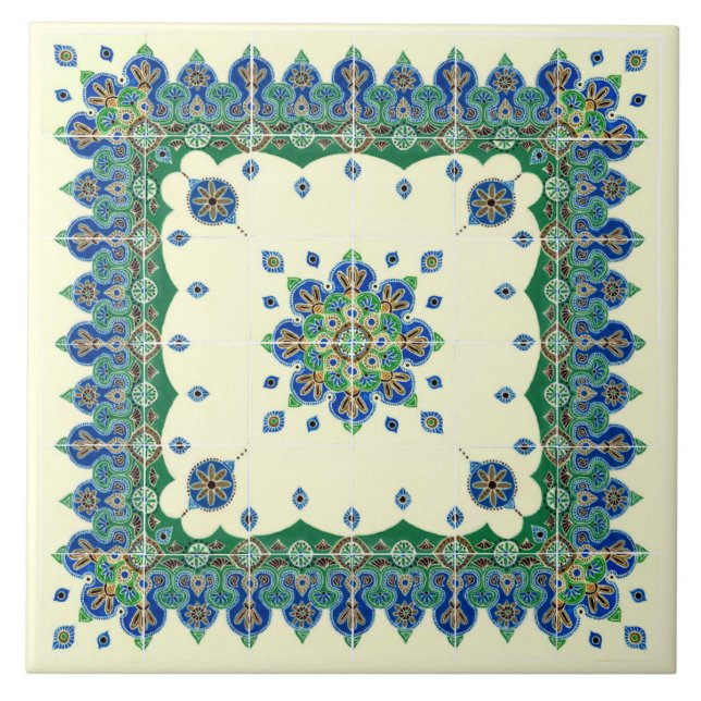 Boho Decorative Ceramic Tile (Front)