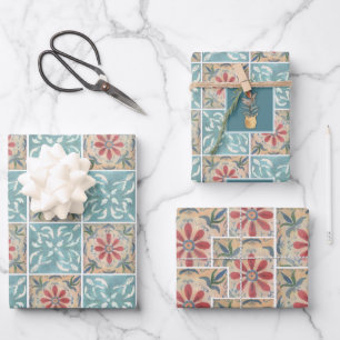 Boho Decorative Mulitple Tile Wrapping Paper Sheet