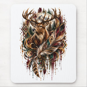 Boho Deer, Dreaming of Deer Mouse Mat