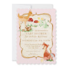 BOHO Deer Fox Owl Forest Pink Girl Baby Shower