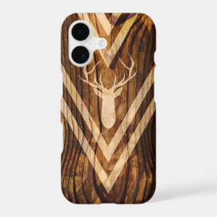 Boho deer on rustic wood