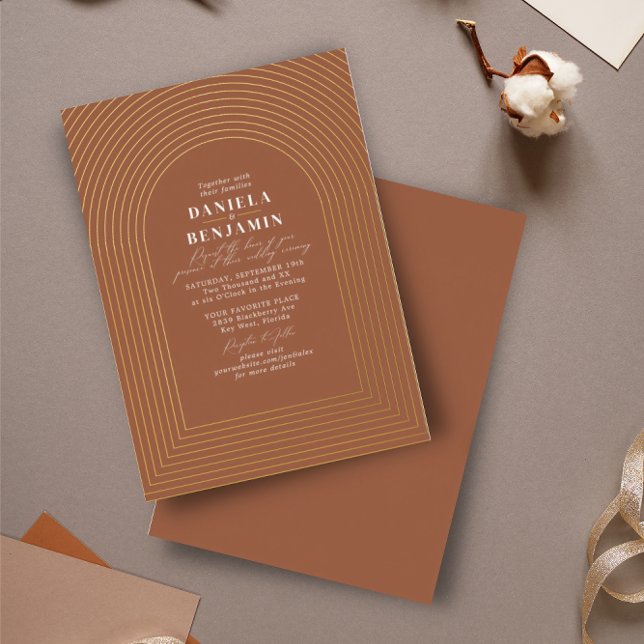 Boho Delicate Terracotta Rust Wedding Arch (Creator Uploaded)