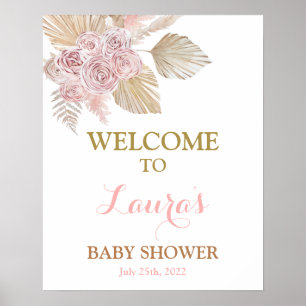 Boho Desert Baby Shower Girl Welcome sign