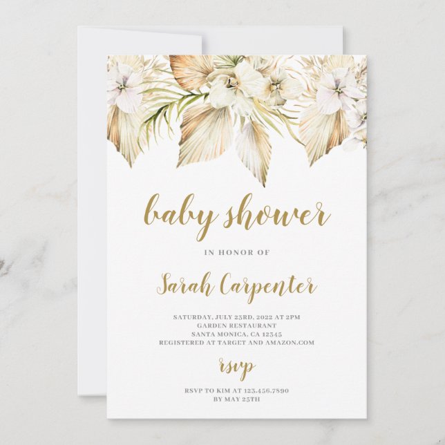 Boho Desert Baby Shower invitation (Front)