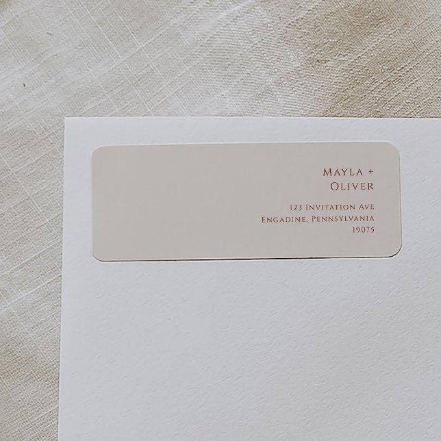 Boho Desert | Beige Return Address Label (Creator Uploaded)