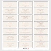 Boho Desert | Beige Wedding Guest Address Labels