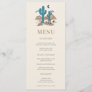 Boho Desert Cactus Arizona Phoenix Wedding Menu