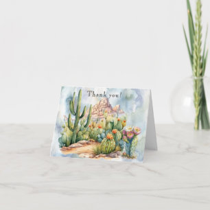 Boho Desert Cactus Watercolor Scenery Card