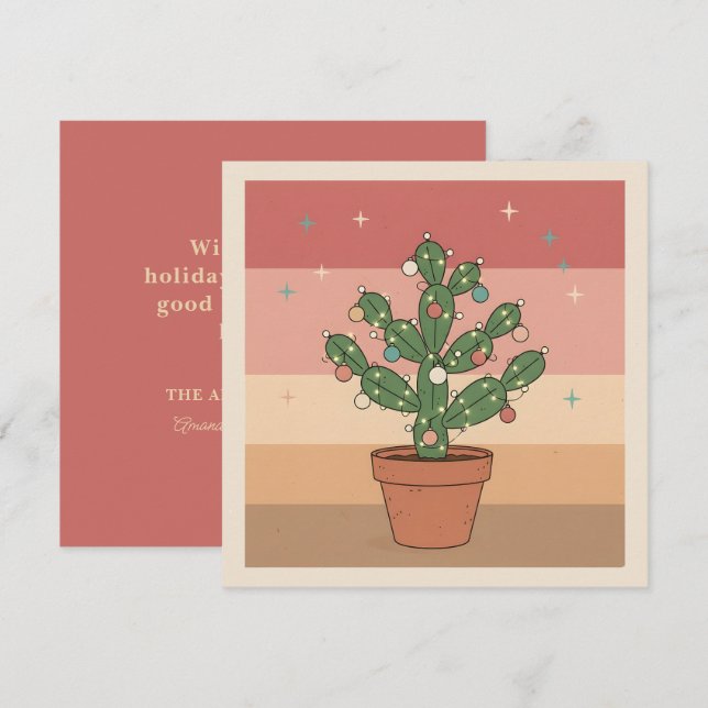 Boho Desert Christmas Greeting Card (Front/Back)