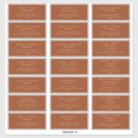 Boho Desert | Rust Wedding Guest Address Labels<br><div class="desc">These boho desert | rust wedding guest address labels are perfect for your simple beige and terracotta minimal modern boho wedding. The design features formal shabby chic typography. The look will go well with any wedding season: spring, summer, fall, or winter! Please feel free to reach out with any questions...</div>
