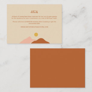 Boho Desert Simple Wedding Details Enclosure Card