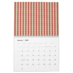 Boho Desert Stripe Pattern Design Calendar