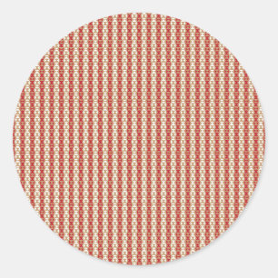 Boho Desert Stripe Pattern Design Classic Round Sticker