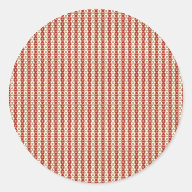 Boho Desert Stripe Pattern Design Classic Round Sticker (Front)