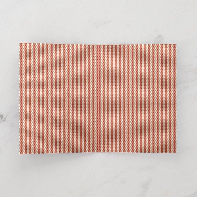Boho Desert Stripe Pattern Design Foil Holiday Card (Inside Laydown)