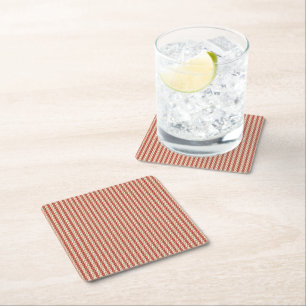 Boho Desert Stripe Pattern Design Square Paper Coaster