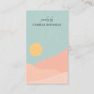 Boho Desert Sunrise Mountains Handcrafted Jeweller Business Card