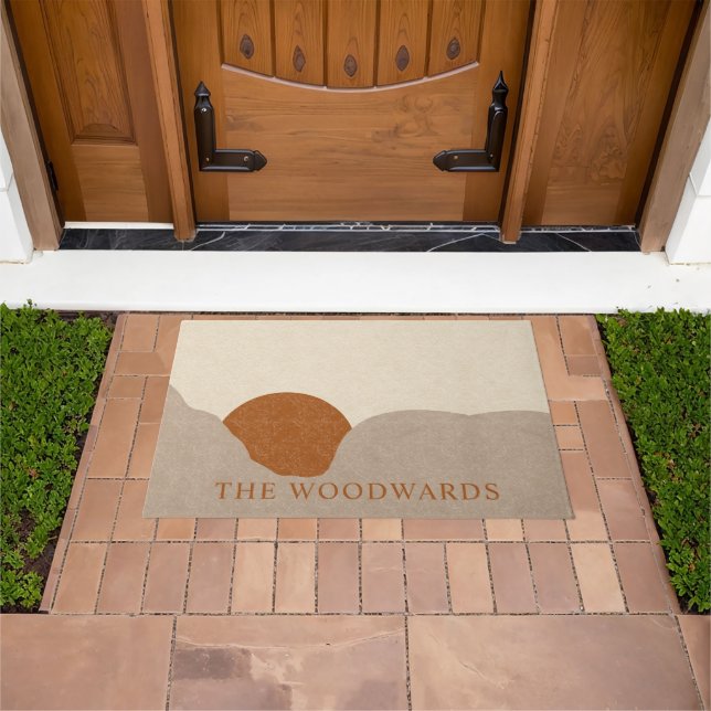 Boho Desert Sunrise Personalised Doormat (Outdoor)