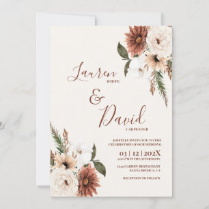 Boho Desert wedding Invitation