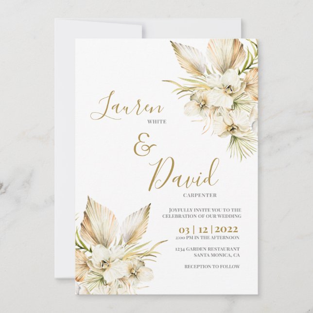 Boho Desert wedding Invitation (Front)