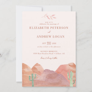 Boho Desert Wedding Invitation