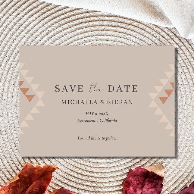 Boho Desert Wedding Photo Save The Date (Creator Uploaded)