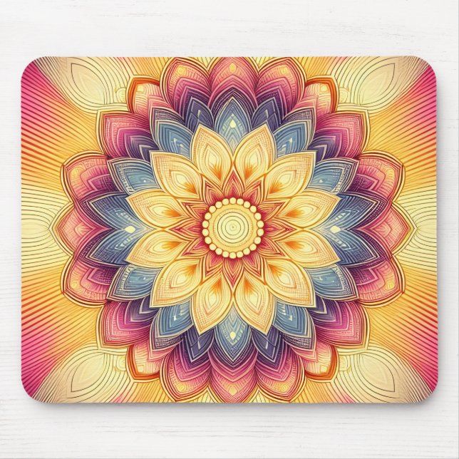 Boho Desk  Mouse Mat (Front)