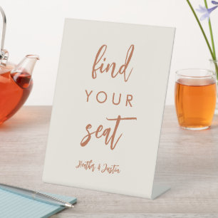 Boho Dessert Find Your Seat Wedding Seating Sign