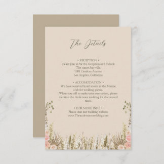 Boho details enclosure card