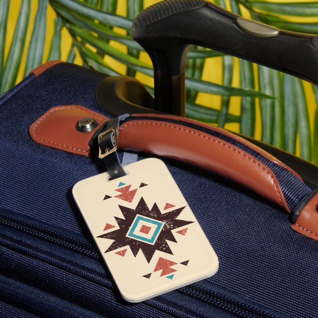 Boho Diamond Emblem Luggage Tag (Front Insitu 1)