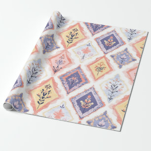 Boho Diamond Nursery Pattern Wrapping Paper