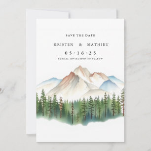 Boho Digital Mountain Save The Date