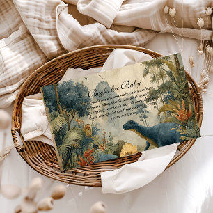Boho Dino Baby Shower Books for Baby  Enclosure Card