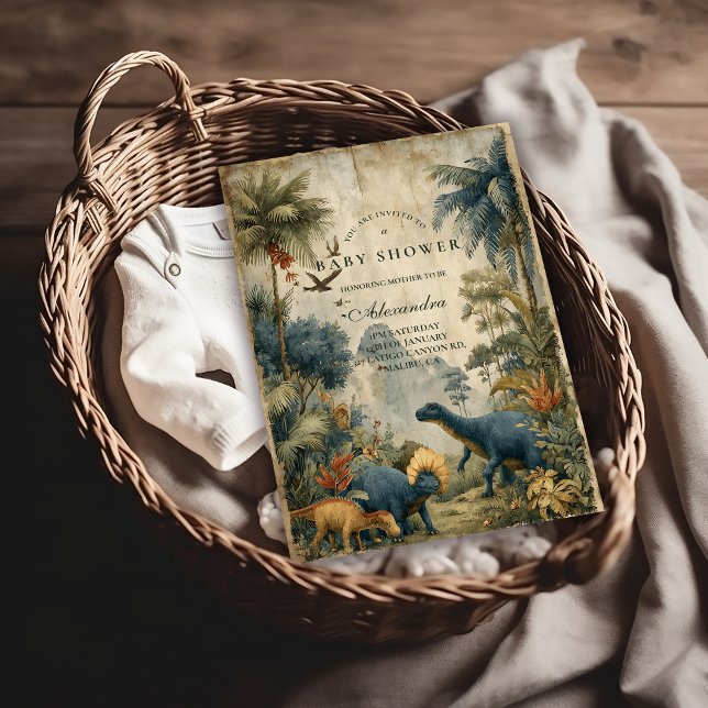 Boho Dino Baby Shower Invitation (Creator Uploaded)