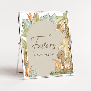 Boho Dinosaur Baby Shower Favours Poster